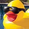 Opblaasbaar zwembad drijft vlotten vloeien geel met handgrepen dikke gigantische PVC 82 6 70 8 43 3inch zwembaden vlotterbuis vlot dh1136278015686