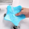 Kitchen Silicone Sink Strainer Five-pointed Star Sink Filter Bathroom Sucker Floor Drains Shower Hair Sewer Filter Colanders