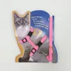 Pet kedi malzemeleri Naylon I-şekilli göğüs kemeri Hayvanlar Için Ayarlanabilir Pet Çekiş Koşum Kemer Kedi Yavru Halter Yaka 10 Renkler