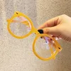 2020 novos óculos ópticos grandes gato olho óculos quadro arroz rodada moda mulher transparente verde óculos frame