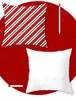 Textiles de maison Taie d'oreiller de Noël Mode Cerf Imprimer Rouge Check Style Oreiller Couvre Coussin Couvre Décoration de Noël Literie S6914490