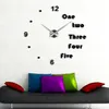 Creative Large Size 3D Digital Wall Sticker Clock DIY Stereo Wall Clock Modern Design Living Room Study Decoration Quartz1