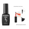 Kodies 젤 12ml / 8ml 고무베이스 코트 탑 코트 UV 젤 네일 폴란드어 세트 밝은 끈적 끈적한 상단 없음 닦아 강한 강화베이스