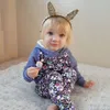 Pasgeboren babykleding Set Girl Winter Kleding 2 stks Lange Mouw Sweatshirt Floral Hoodt Top + Print Broek Doek Sets Roupas