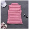 Light Down Vest Женские Куртки Женки Без рукавов Белая Утка Даун Жилет Жилет Осень Зимние Топы Большой Размер M L XL XXL XXXL XXXXL