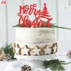 Merry Christmas Acrylic Cake Topper "Ho Ho Ho" Letters Acryl Cupcake Topper voor Kerst Cake decoraties van Kerstmis