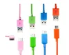 Kleurrijke ronde 1m 3ft Micro USB -gegevenslaadkabels voor Samsung S4 S6 S7 LG V8 V9 USB -kabel