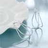 Серьги стерлингового серебра простые моды женские серебряные серьги DJSE667 размер 3,0x2,0 см; женская 925 серебряная тарелка уха серьги ювелирных изделий