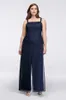 Werbowy Lace Mother Of The Bride Pant Suits With Jackets Wedding Guest Dress Plus Size Dark Navy Mothers Groom Dresses