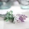 5 pièces/lot, 10 têtes de fleurs artificielles, branche de lavande, simulation de bouquet de lavande, fausse fleur murale, bouquet décoratif en soie pour mariage