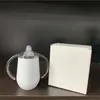 DIY Sublimation Sippy Cup 10z Edelstahl Wasserflasche einzigartige Kinder Beste Geschenk Leckfest Reisetasse mit Griff
