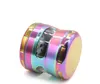 New 4-layer Smoke Smoke Grinder with Flat Defect Angle Dazzling Color Zinc Alloy 63mm Metal Smoke Grinder