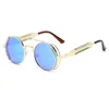 OEC CPO Nuovi occhiali da sole rotondi Steampunk Men Brand Metal Frame O occhiali da sole Specchio Personalità Spring Glasshi UV40L1466315824