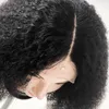 Diva1 150% densitet spets främre mänskliga hår peruker för kvinnor med svart afro kinky lockigt glödlöst brasilianska remy hår 360 frontal