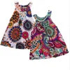 Sukienka Kid Baby Girl Summer Floral Print Dress Princess Party Pagewanta Suknie Bez Rękawów Dziewczyna GB605