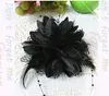 Fermagli per capelli corpetto con perline di piume di fiori Fascinator nuziale Hairband Party GB623