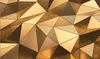 decorative wallpaper geometric wallpapes 3d stereo abstract architectural space gold wallpapers