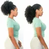 Extensiones de cola de caballo de cabello humano Afro Kinky Curly Drawstring Premium 8A 120G Afro Puff Kinky Curly Hair Human Hairpiece Binding Pony Tail