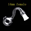 Mini Glass bong adaper Hookahs Pyrex Oil Burner Hand Glass Pipe con macho hembra 10 mm 14 mm 18 mm junta para bongs fumar