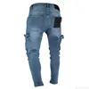 Erkekler Casual Jeans Genç Giyim Jeans Erkekler Tasarımcı Jogger Jean Büyük Tasarım Kalem Pantolon Cepler Fermuar Biker Jeans