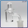 Clou sans dôme Quartz banger 4mm d'épaisseur mâle femelle poli joint quartz ongles banger 90 degrés 14 quarts banger carb cap