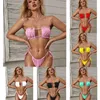Bikini Europe och Förenta staterna Solid Färg Sexig Spring Beach Vcation Style Split