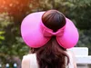 Sommer Heiße Frauen Große Floppy Visier Hut Faltbarer Stroh Boho Breitrand Hut Strand Bowknot Lady Sunscreen Caps Roll Up DC235