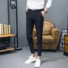 2018 printemps et été nouveaux pantalons de costume pour hommes Slim couleur unie Simple mode affaires sociales décontracté bureau hommes robe Pants2804