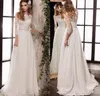Новые свадебные кружевные платья с длинным рукавом простые элегантные свадебные платья богемные свадебные платья с длинными рукавами