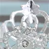 Uitgeholde metalen kroonvorm met imitatie koning hat servet ring diamant servet houder voor thuis schommel tafel 10hjb1