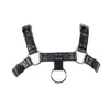 Homens Sexy Bondage PU cinto de couro Peito Harness Gay Buckles Fetish Clubwear Adultos Sex Toys por Homem