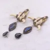 Boucles d'oreilles en pierre naturelle à la mode avec perle de taureau bijoux en gros boucles d'oreilles bijoux boucles d'oreilles 3508