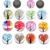 Tree of Life Fridge Magnet Magnetic Time Gem glass Refrigerator Magnets Sticker Colorful Plant Home Decor Fridge Magnets