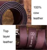 Cinturones de moda para hombre Cinturones de cuero superior Cuero de vaca cinturón de diseñador de cuero genuino hebilla de aguja de cobre cinturón de lujo negro / color café 02