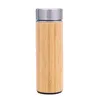 360ml Thermos Stainless Steel Water Bottle Bamboo Shell Water Cup Tea Infuser Thermos Travel Mug Bottle Insulated Cup Free Shipping SN1044