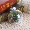 3styles Transparent Boule De Noël En Plastique De Noël Boules Rondes Arbre Suspendus Ornements Décor À La Maison Fête De Noël DécorationsT2I5475