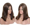 Kosher Wigs 12A Grade Light Brown Color #4 Finest Malaysian Virgin Human Hair Silky Straight 4x4 Silk Base Jewish Wig Fast Express Delivery