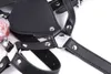 Bondage Mouth Open Gag Blinder Leather Head Harness Mask Restraint Strap Face Slave Game #R78