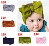 Kids Girl Stretch Turban Knot pannband Småbarn Baby Girl Big Bow Knot Hårband Solid Headwear Head Wrap Hair Band Accessories By108929885