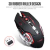 TWOLF Q13 Rechargeable Wireless Mouse Silent Ergonomic Gaming Mice 6 Keys RGB Backlight 2400 DPI for Laptop Computer Pro Gamer8776478