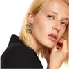 Designer de luxe de mode gros-y exagéré vintage or coloré diamant strass géométrique rond boucles d'oreilles circulaires pour les femmes