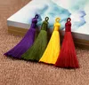 3'' Ice Silk Earrings Tassel Trim Pendant Jewelry Making DIY Pendant Earrings Accessory Curtain Tassel 22 Colors Option