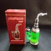 Harz rauchende Wasserpfeife Wasserpfeife Rauch Tabak Hand 4 Farben für Metallpfeifen Flasche Acryl Bongs Recycler Bohrinsel Bubbler