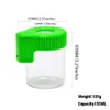 Plastglas Light-up LED Air Tight Proof Storage Förstoring Stash Jar Visning Container 155ml Vakuum Seal Plast Pill Box Case Bottle