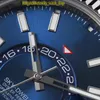 Top-versión de zona horaria N F Cielo de doble esfera azul real Cal.9001 automática 12 ventana pequeña pantalla punto rojo meses 326.934 para hombre-Watch limitada de relojes