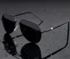 Mens Polarized Driving Sunglasses Vintage Pilot Eyewear Retro Shades Metal Eyeglasses Sport Sun Glasses Men Spring Hinge UV400