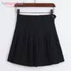 Aelegantmis Women Sweet Lolita High Waist Pleated Skirt Girls Harajuku Mini Skirts Lady Summer Slim Short School Uniform Skirt MX190729