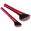 Szczotki do makijażu ukośnego dla luźnego proszku Fundacja Highlighter Twarz Blush Rose Red Handle Single Cosmetics Make Up Brush Tool