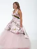 Винтажные розовые свадебные платья с камун-а-a-line с съемным поездом камуфляж Реал Страна Плюс размеры свадебные платья для вечеринок