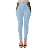 Kvinnors Jeans Bulift Super Comfy Stretch Denim Skinny Black Sexy Mesh Bandage Pants Kvinnor Penna